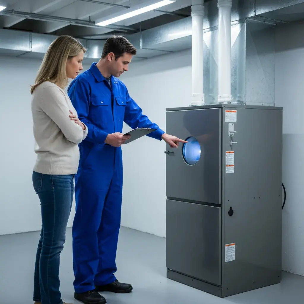 Furnace running after flame sensor service