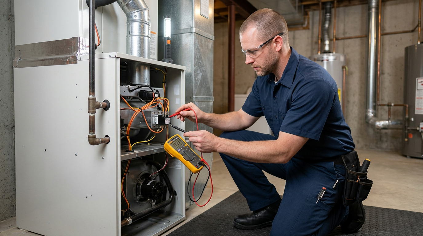 Testing and replacing a furnace limit switch in a Deer Park residential unit