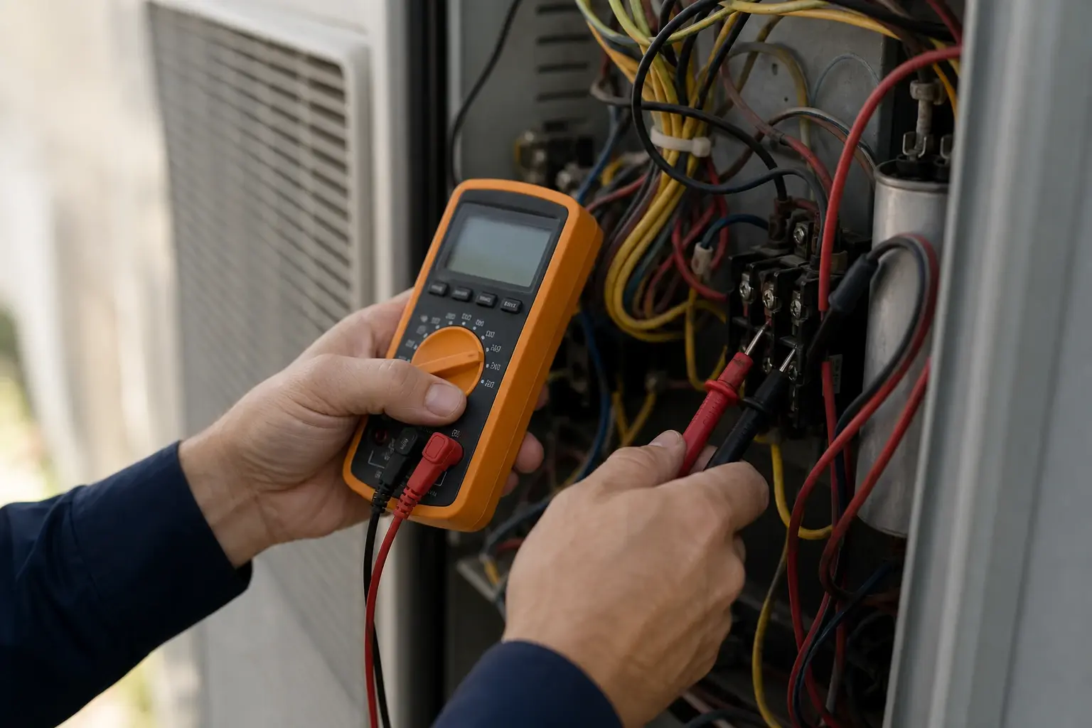 Using a diagnostic tool to identify hidden wear inside a residential air conditioning system