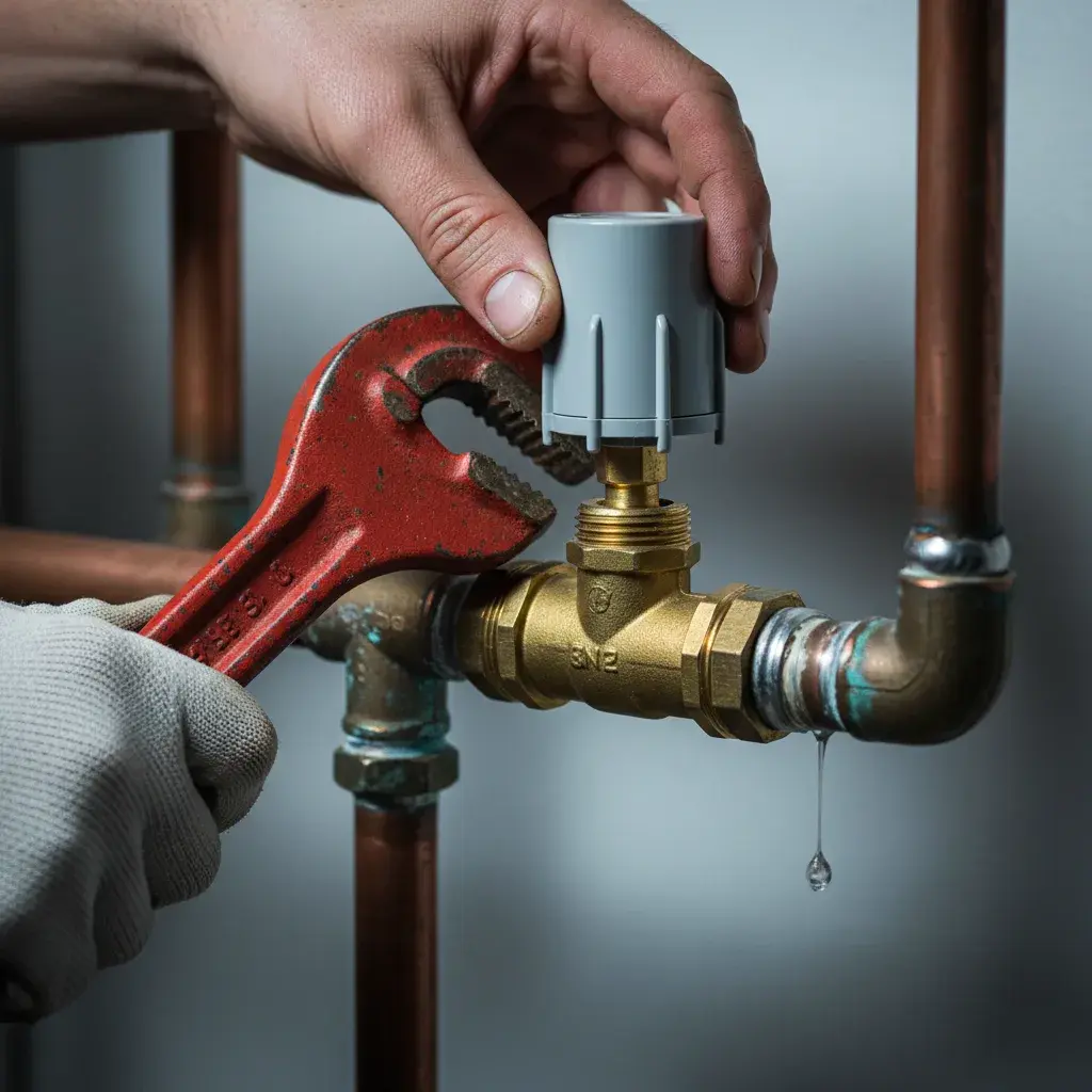 Zone valve actuator replacement on copper boiler piping