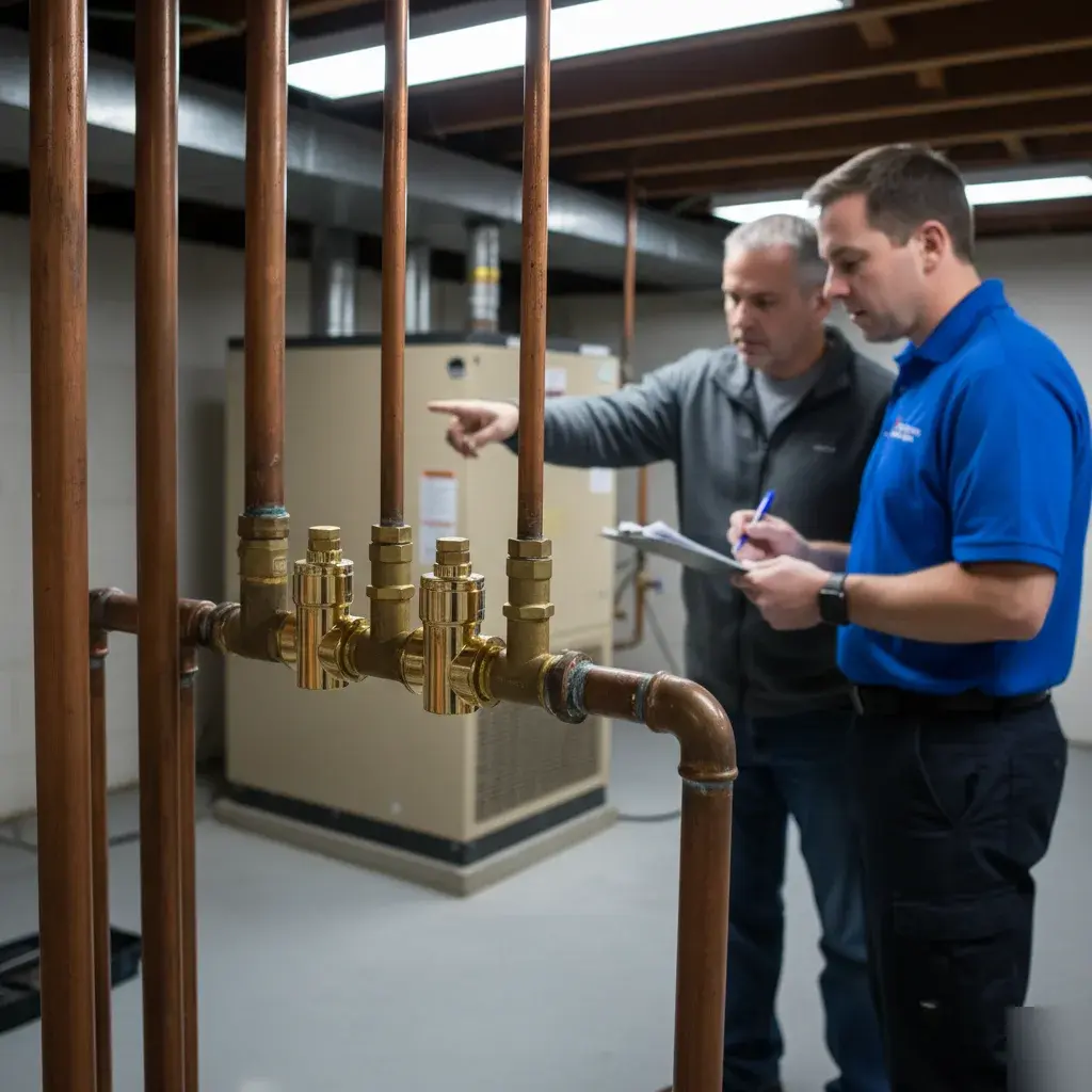 Completed boiler zone valve installation review